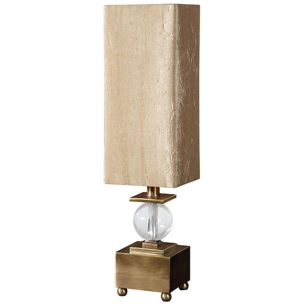 Global Direct 26 in. Coffee Bronze and Crystal Accent Lamp