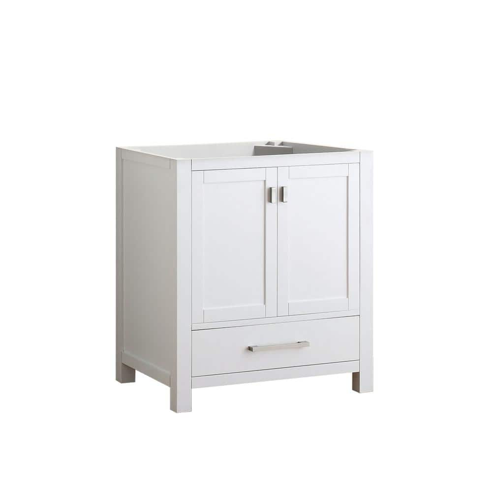 Modero 30'' White Poplar Wood Bathroom Vanity Base