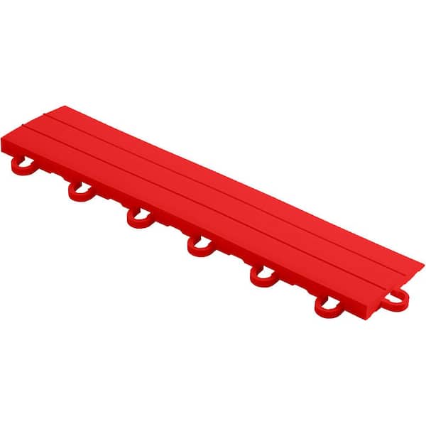 Swisstrax 2.75 in. x 12 in. Racing Red Looped Polypropylene Ramp Edging for Diamondtrax Home Modular Flooring (10-Pack)