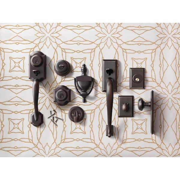 Montara Venetian Bronze Single Cylinder Door Handleset with Juno Entry Door Knob Featuring SmartKey Security