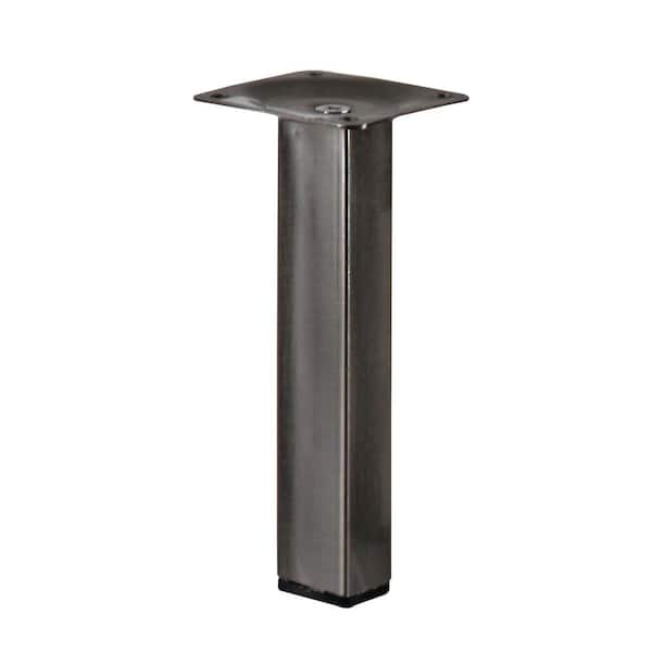 Hettich 5.9 in. Stainless Steel Square Table Leg Set (Set of 4)