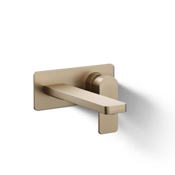 KOHLER Parallel Wall-Mount Single-Handle Bathroom Sink Faucet 1.2 Gpm in Vibrant Brushed Bronze