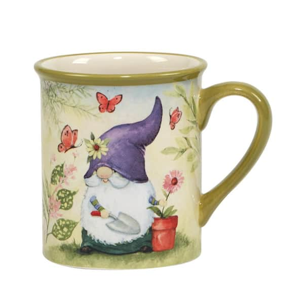 Gnome Mug Cute Be Kind Garden Gnome Ceramic Coffee Cup 11, Size: 11oz, White