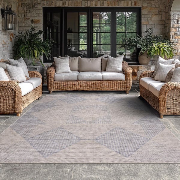 Tayse Rugs Bailey Natural 2 ft. x 3 ft. Transitional Geometric