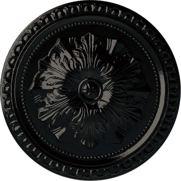 Ekena Millwork 18 in. x 1-3/8 in. Richmond Urethane Ceiling Medallion (Fits Canopies upto 2-5/8 in.), Black Pearl