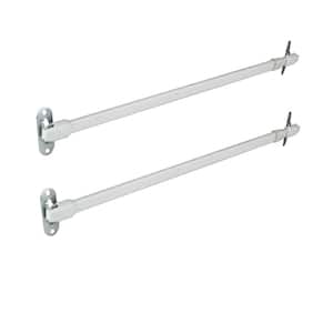 Adjustable 16" to 28" Oval Sash Rod in White (Set of 2)