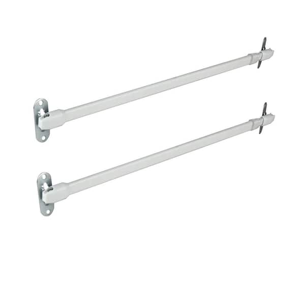 EMOH Adjustable 31" to 55" Oval Sash Rod in White (Set of 2)