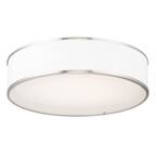 Prime 20 in. Satin Nickel Integrated LED Flushmount Light