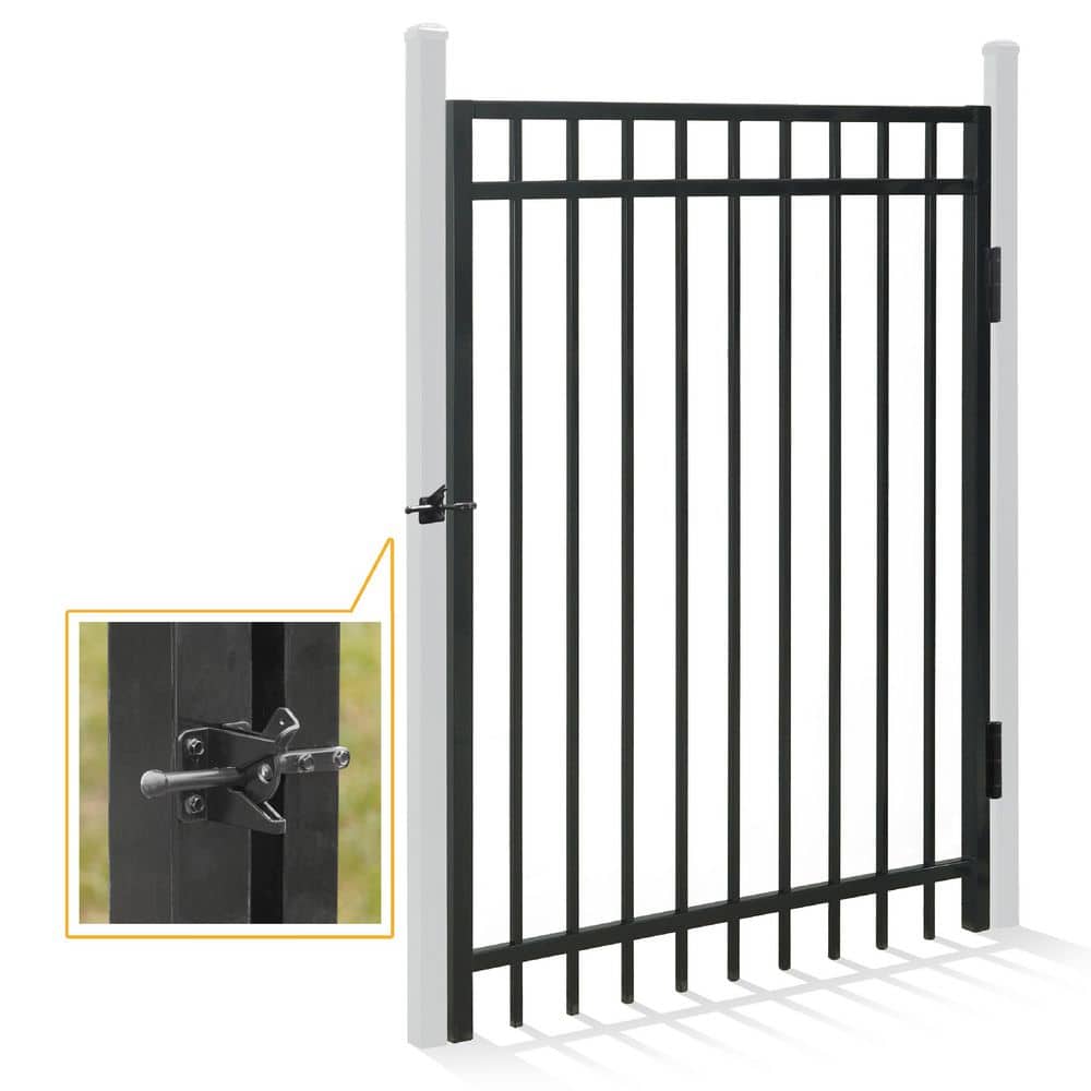 4 ft. x 5 ft. Flat Top Anti-Rust Metal Fence Gate, Decorative Garden Gate (Single set) price history on PriceWatchPro