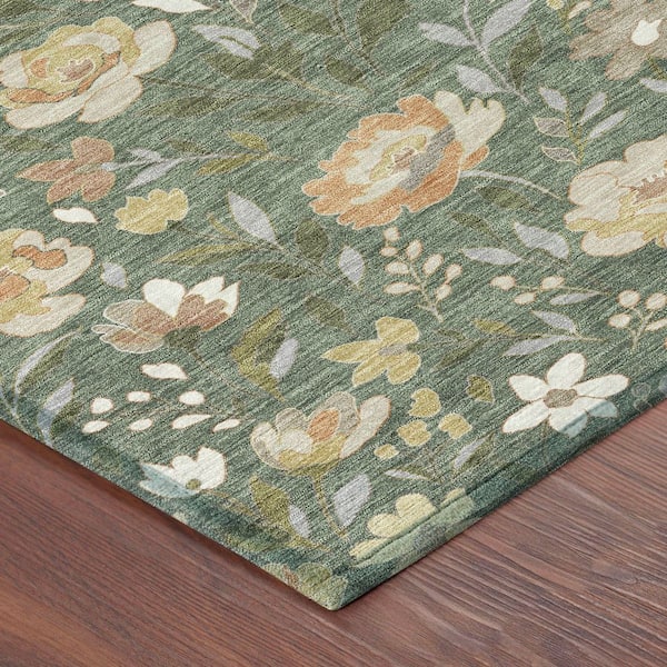 Chantille Machine Washable Indoor/Outdoor Abstract ACN2438 Basil 5 ft. x 7 ft. 6 in. Area Rug