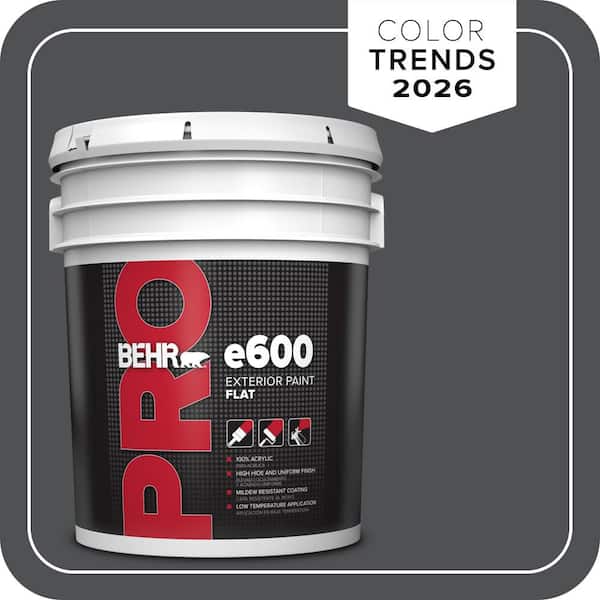 BEHR PRO 5 gal. #PPU18-01 Cracked Pepper Flat Exterior Paint