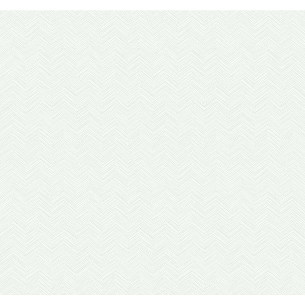 Seabrook Designs Mini Herringbone Stripe Metallic Silver and Ivory Paper Strippable Roll (Covers 60.75 sq. ft.)