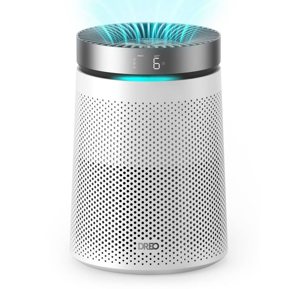 158 sq. ft. Smart Air Purifier, H13 HEPA Filter, 5 Modes, Ambient Lighting and 12H Timer in White price history on PriceWatchPro