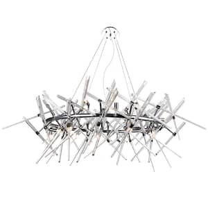 Icicle 12-Light Chrome Contemporary Chandelier