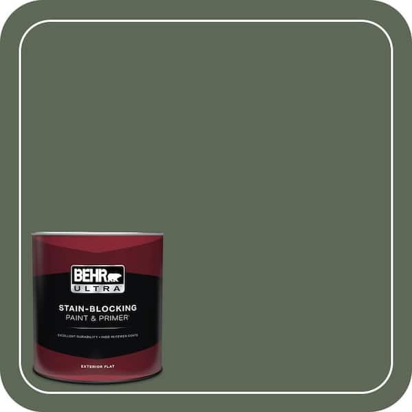 BEHR ULTRA 1 qt. #MQ6-15 Less Travelled Flat Exterior Paint & Primer
