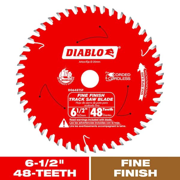 DIABLO 6-1/2 in 48-Tooth Fine Finish and Plywood Track Saw Blade