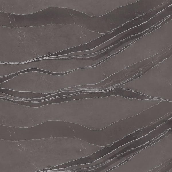 Tempaper Marble Slab Graphite Removable Peel and Stick Wallpaper Sample