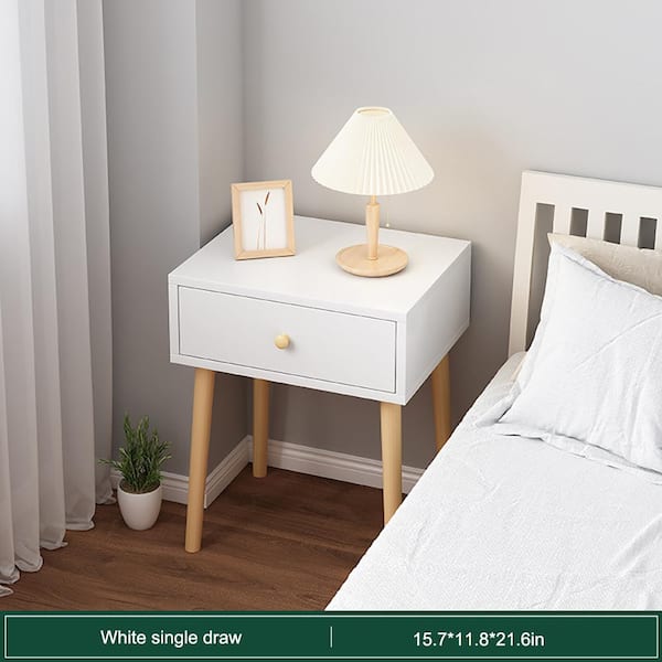 Wellco 16 in. Natural Short C-Top Wood End Table