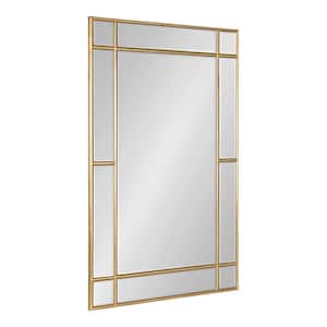 Westgate 24.00 in. W x 36.00 in. H Gold Rectangle Modern Framed Decorative Wall Mirror