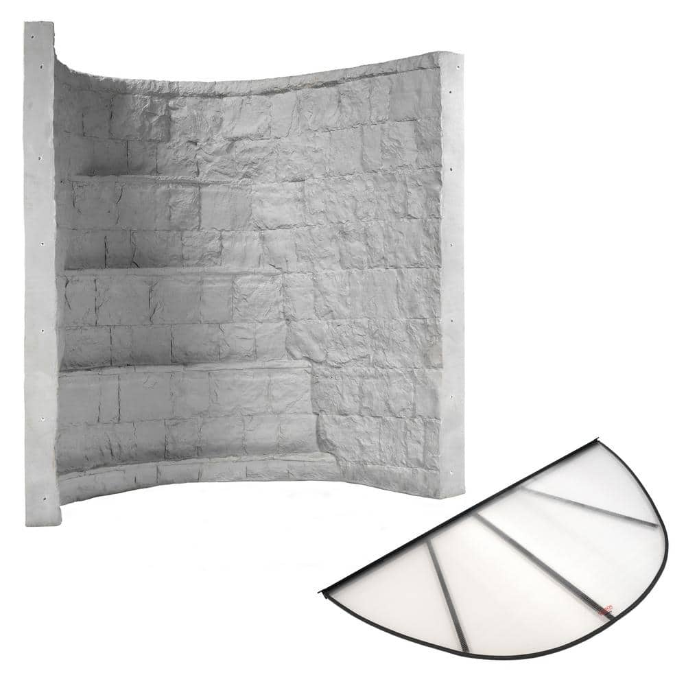 SHAPE PRODUCTS Rockwell 66 in. x 44 in. x 72 in. Gray Composite Window