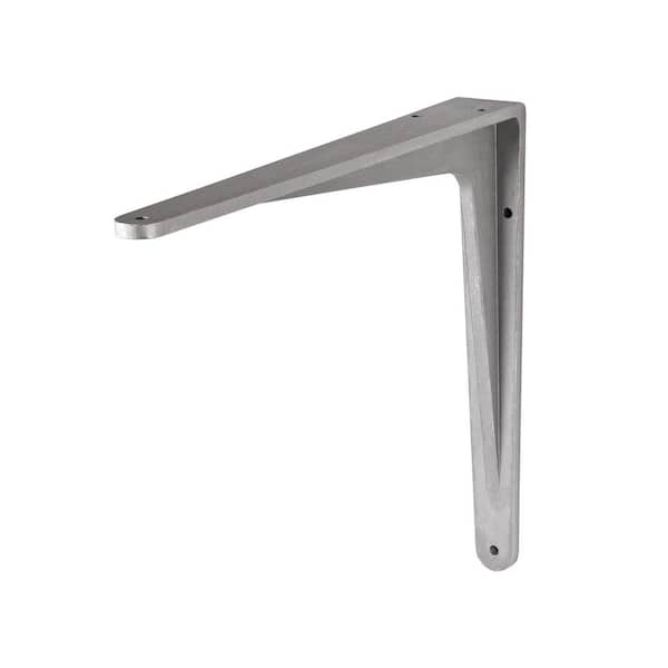 HERAKLES 11.4 in. Silver Aluminum Shelf Bracket For Wood Shelving