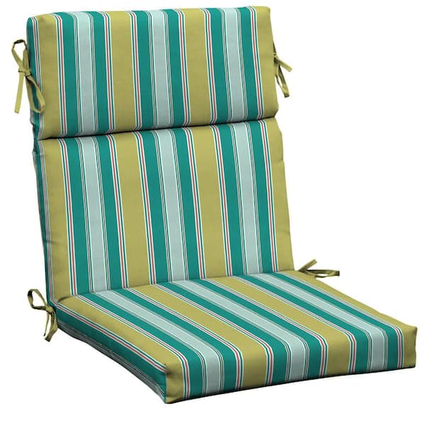Hampton Bay Riviera Stripe Outdoor Dining Chair Cushion