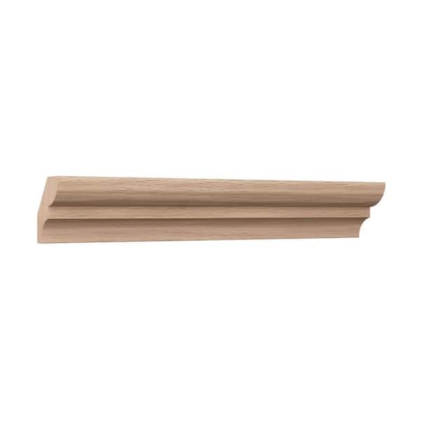 Ekena Millwork WM75 0.56 in. D x 1.63 in. W x 96 in. L Wood Red Oak Crown Moulding