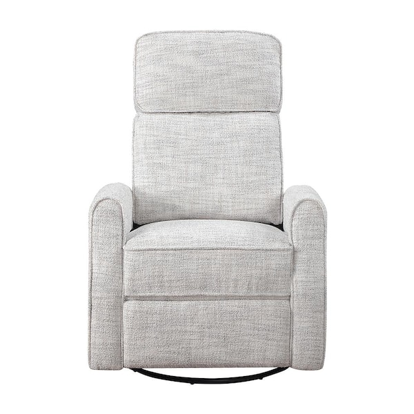 Lazzara Carmel Quartz Boucle Fabric Manual Swivel Glider