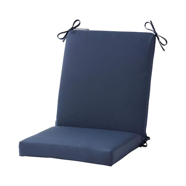 20 in x 19 in Outdoor High Back Chair Pad, Navy
