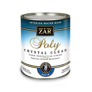 ZAR 1 Qt. Clear Matte Water-Based Interior Polyurethane - Crystal Clear ...