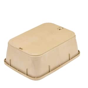 14 in. X 19 in. Rectangular Standard Series Valve Box Extension & Cover, 6-3/4 in. Height, Sand Box, Sand ICV Cover
