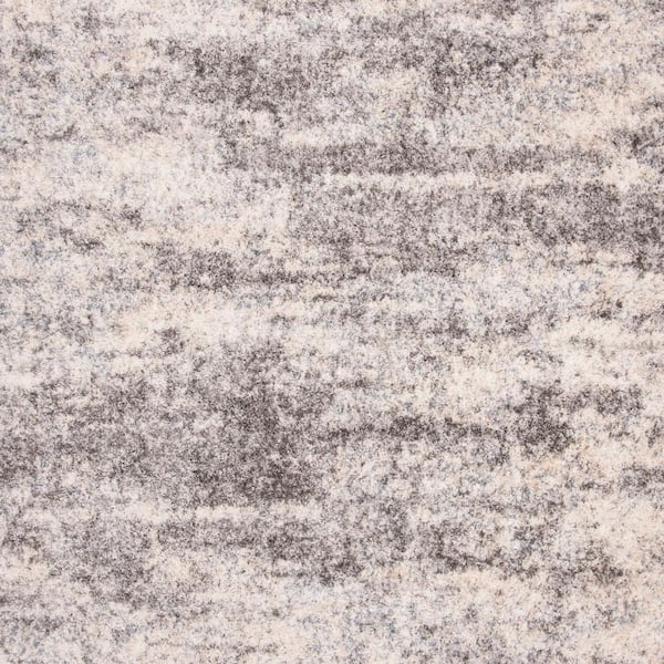 SAFAVIEH Berber Shag 9 ft. x 12 ft. Grey/Cream Geometric Area Rug