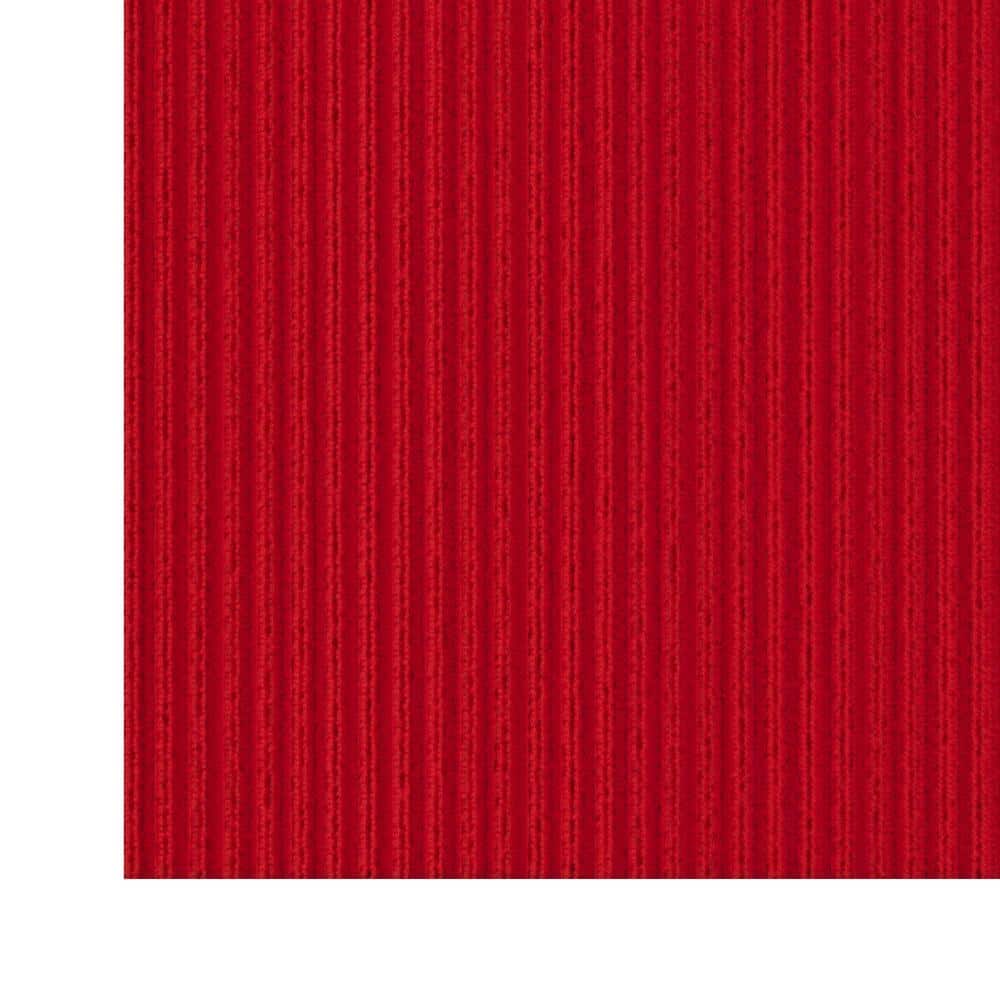 Red Non-Slip Synthetic Runner Rug for Hallways