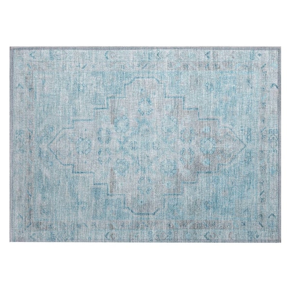 Chantille Machine Washable Indoor/Outdoor Abstract ACN1918 Sky 2 ft. x 3 ft. Accent Rug