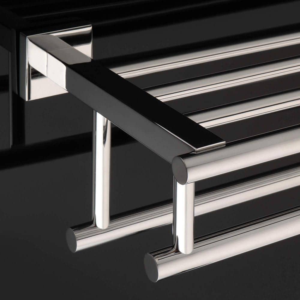 24-Inch Polished Chrome Stainless Steel Wall-Mounted Towel Rack
