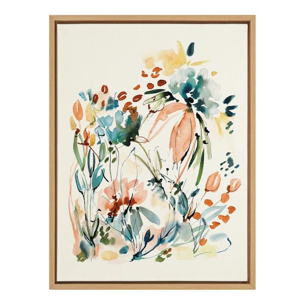 Kate and Laurel Sylvie 18 in. x 24 in. Transitional Framed Canvas Wall Art