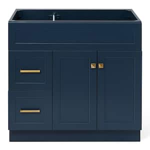 Hamlet 36 in. W x 21.5 in. D x 34.5 in. H . Bath Vanity Cabinet without Top in Midnight Blue