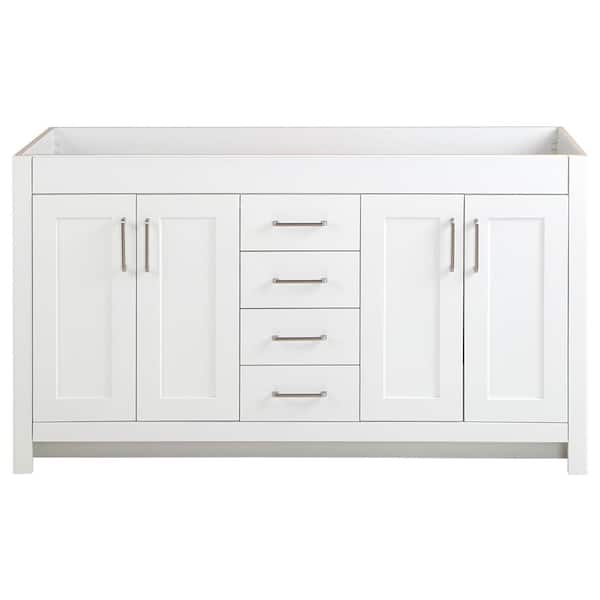 Home Decorators Collection Westcourt 60 in. W x 22 in. D x 34 in. H Bath Vanity Cabinet without Top in White