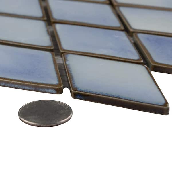 Hudson Kite Frost Blue 10-1/4 in. x 11-3/4 in. Porcelain Mosaic Tile (8.6 sq. ft./Case)