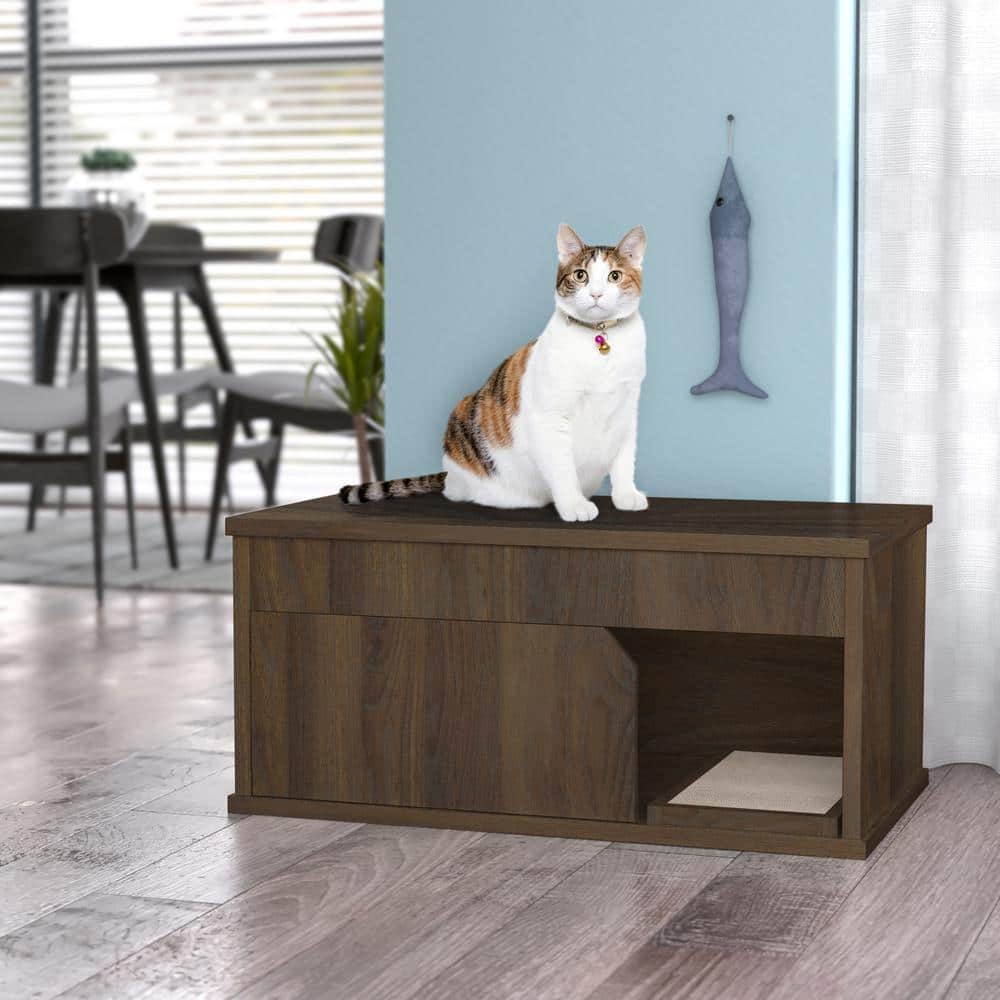 Royal Walnut Eco-Friendly ZBoard Cat Litter Box Enclosure