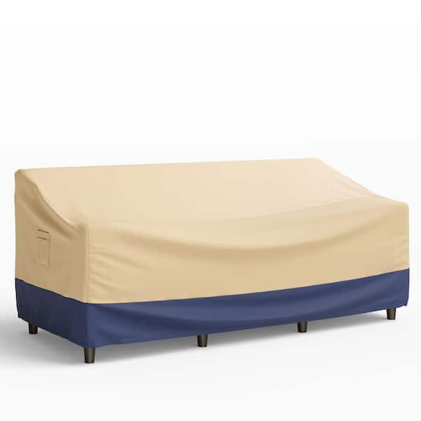 Gymax 3-Seater Patio Waterproof Sofa Cover Polyester Sofa Cover w/Air Vents and Handles