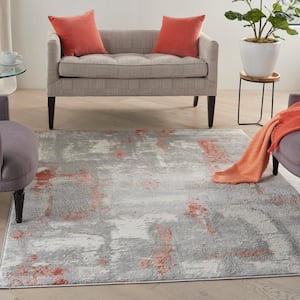 Elation Grey Brick 4 ft. x 6 ft. Abstract Geometric Area Rug