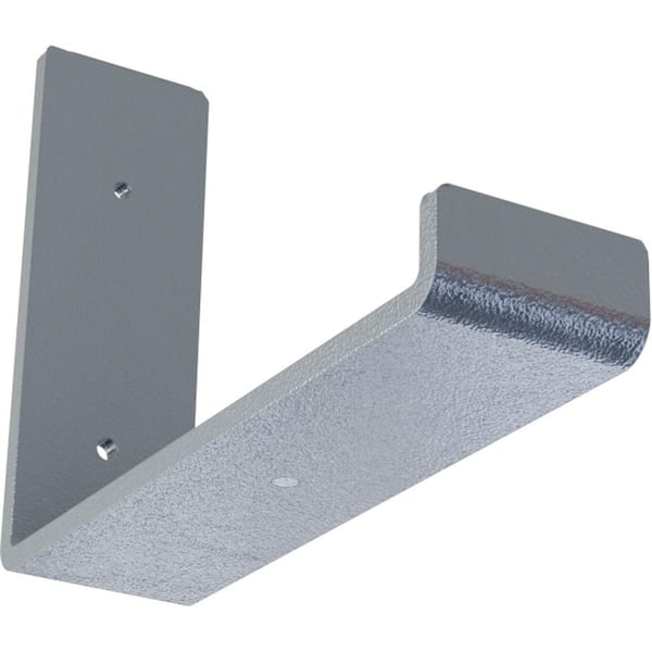Ekena Millwork 2 in. x 6 in. x 8 in. Hammered Light Blue Steel Hanging Shelf Bracket