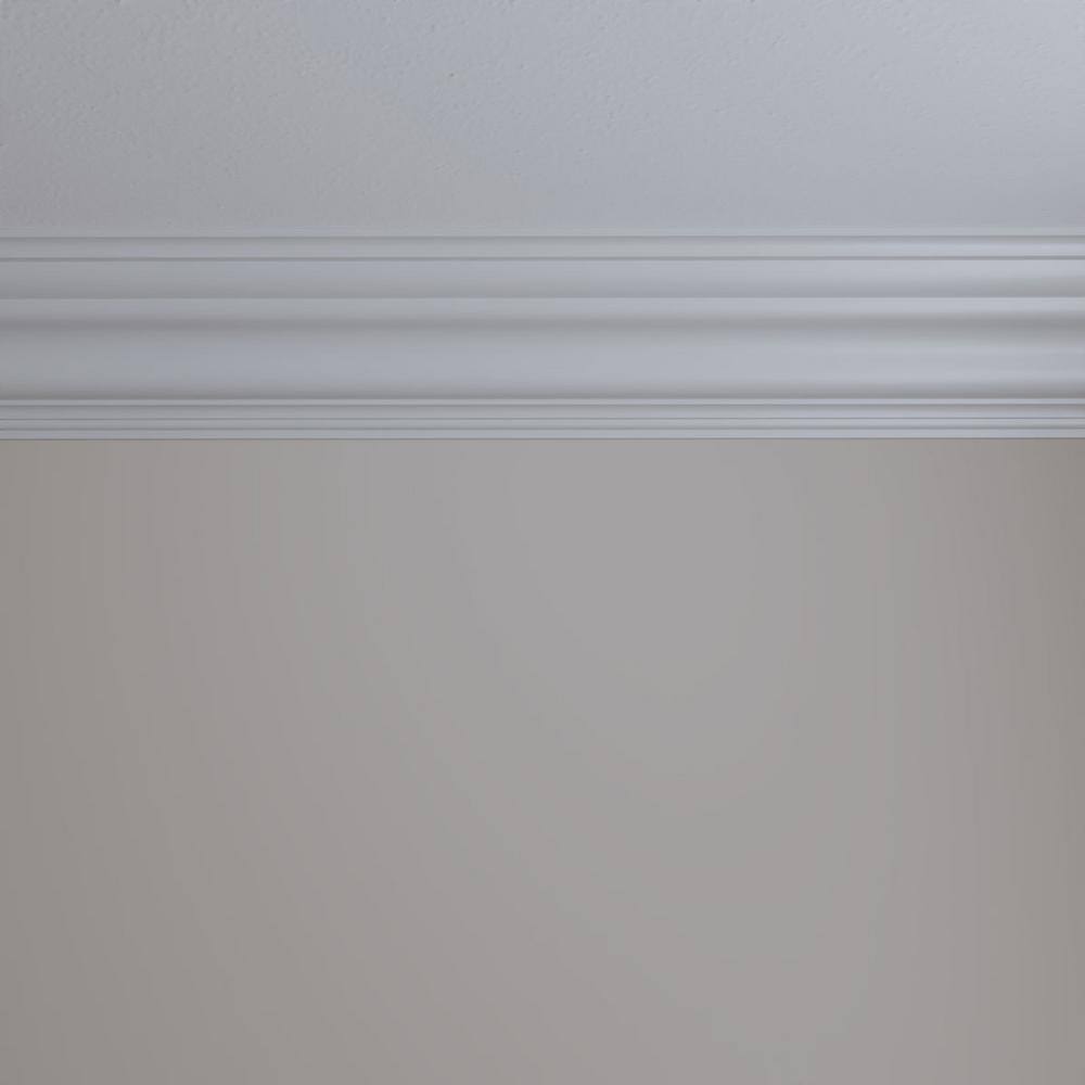 Versailles Smooth White Polyurethane Crown Moulding