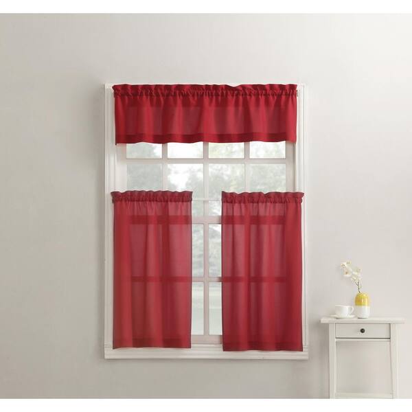 Reviews For No 918 Red Solid Rod Pocket Room Darkening Curtain 54 In W X 36 L Pg 1 The Home Depot 918 Red Solid Rod Pocket, Does Home Depot Have Kitchen Curtains