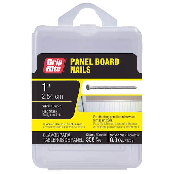 Grip-Rite #16-1/2 x 1 in. White Steel Panel Board Nails (6 oz. Pack)