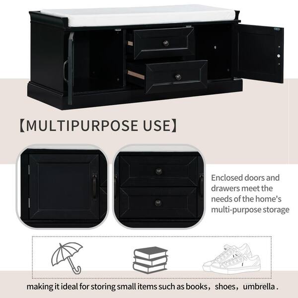 BenchTop Countertop Storage Cabinet with 20 Drawers - BLACK Frame with  Clear