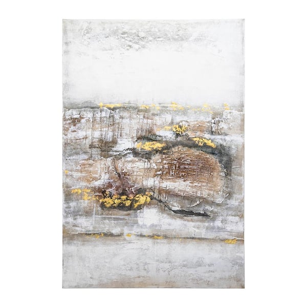 Yosemite Home Decor "Briskly" Unframed Handpainted Abstract Wall Art 60 in. x 40 in.