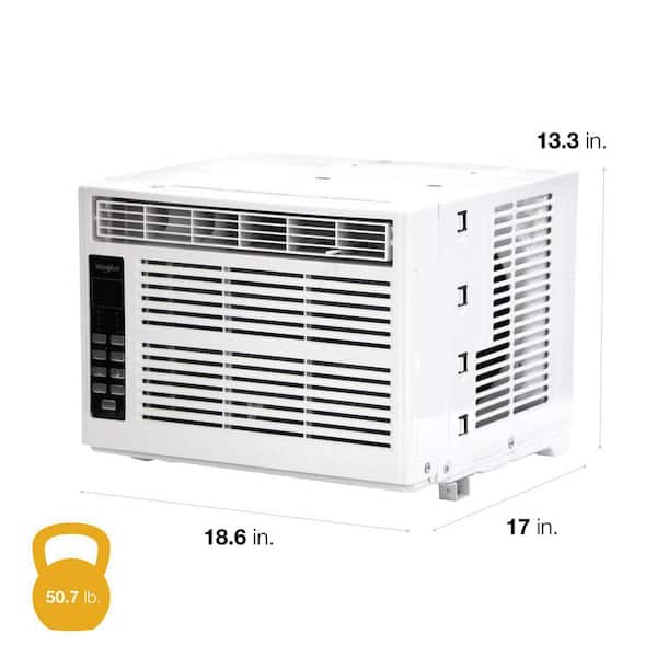 8,000 BTU 115V Window Air Conditioner Cools 350 sq. ft. Timer, Sleep Mode and Remote in White