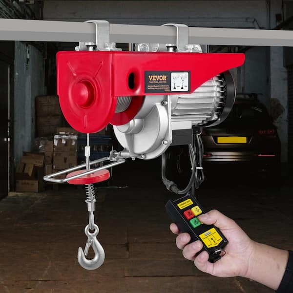 880 lbs. Electric Chain Hoist 850W 110V Electric Steel Wire Winch with Wireless Remote Control for Garage, Factory